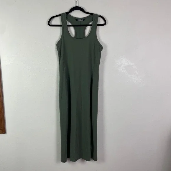 Arc'Teryx Jelena Dress Olive Green Racerback Tank Maxi Casual Athleisure Women S - Picture 2 of 10